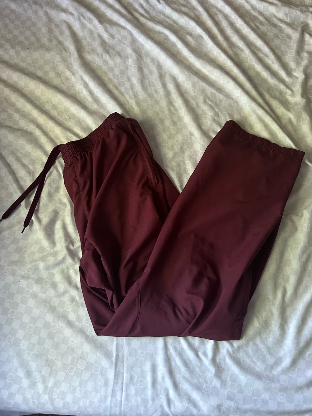 Adidas Track Pants Burgundy Maroon Men's Large Fits Women's XL Soccer Training